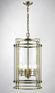 Diyas IL31093 Eaton 4 Light Ceiling Pendant Light in Antique Brass