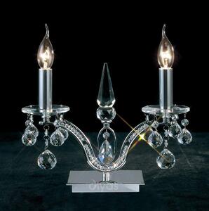 Diyas IL30040 Tara Table Lamp in Polished Chrome Finish