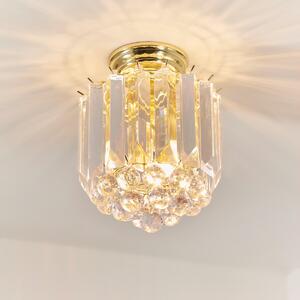 Endon FARGO-BP Fargo Acrylic and Brass Flush Ceiling Light