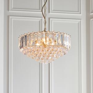 Endon FARGO-18BP Fargo Acrylic and Brass Ceiling Pendant Light