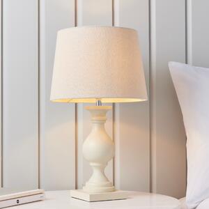 Endon MARSHAM-TLIV Marsham Ivory Wooden Table Lamp with Ivory Shade