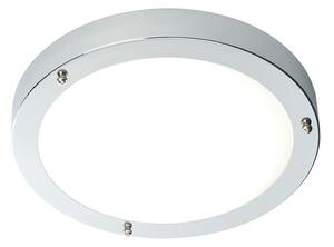 Saxby 54676 Portico LED Chrome and Frosted Glass Ceiling Flush Light IP44