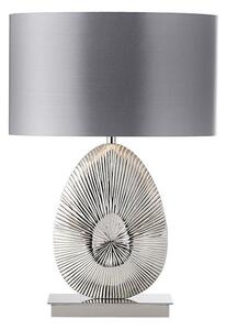 Endon EH-SIMETO-TL Polished Nickel Table Lamp with Warm Grey Shade
