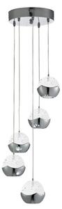 Searchlight 7355-5CC Iceball Modern 5 way Ceiling Pendant Light Chrome