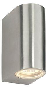 Saxby 13915 Doron Outdoor Wall Light in Brushed Alloy Finish