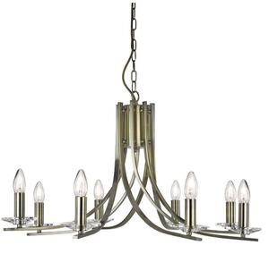 Searchlight 4168-8AB Ascona 8 Light Multi Arm Ceiling Light Antique Brass