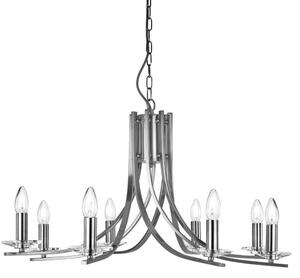 Searchlight 4168-8SS Ascona 8 Light Multi Arm Ceiling Light Silver