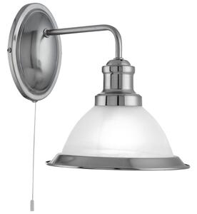 Searchlight 1481SS Bistro Single Wall Light in Satin Silver