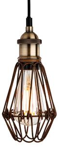 Firstlight Arcade 3446RB Rustic Brown Cage Ceiling Pendant Light