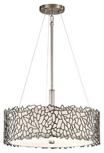 Silver Coral 3 Light Dual Mount Ceiling Pendant Light KL-SILVER-CORAL-P-A