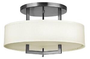 HK/HAMPTON/SF Hampton Antique Nickel Semi Flush Light with Shade