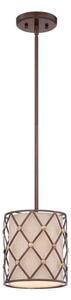 QZ/BROWNLATT/P/S Brown Lattice 1 Light Copper Mini Pendant