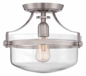 QZ/PENNSTAT/F BN Penn Station Semi Flush Brushed Nickel Ceiling Light