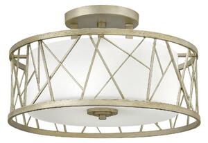 HK-NEST-SF-SL Nest Silver Leaf 3 Light Semi Flush Ceiling Light