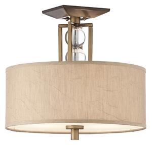 KL-CELESTIAL-SF Celestial 3 Light Bronze Semi Flush Ceiling Light with Shade
