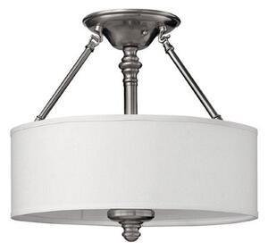 HK/SUSSEX/SF Sussex 3 LIght Brushed Nickel Semi Flush Ceiling Light