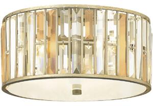 HK/GEMMA/F SL Gemma 3 Light Flush Silver Leaf Ceiling Light
