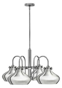 HK/CONGRES4/C CM Congress 4 Light Chrome Metal Shade Chandelier