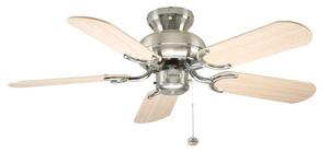 Fantasia 110255 Capri 36" Ceiling Fan In Stainless Steel With Oak Blades