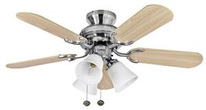 Fantasia 110187 Capri 36" Ceiling Fan In Stainless Steel With Belmont Light
