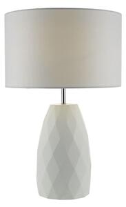 Dar CIA422 Ciara Table Lamp With White Linen Shade
