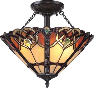 QZ/CAMBRIDGE/SF Cambridge large Semi-Flush Ceiling Mount In Vintage Bronze