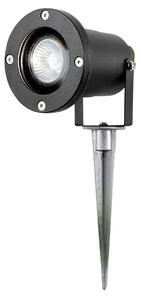 Searchlight 5001BK-LED Black Outdoor Garden Spike Light In Aluminium