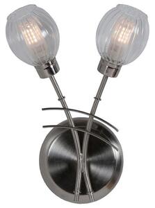 Regal 2 Light Wall Light in Satin Nickel