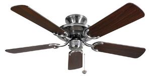 Fantasia 115441 42 Inch Ceiling Fan In Stainless Steel With Dark Oak Blades