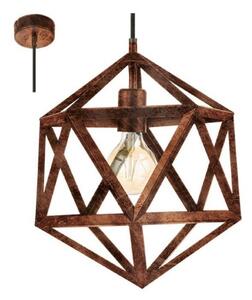 Eglo 49797 Embleton 1 Light Star Ceiling Pendant Light In Antique Copper - Diameter: 305mm