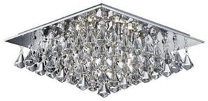Searchlight 7306-6CC Hanna 6 Light Flush Ceiling Light In Chrome With Crystals