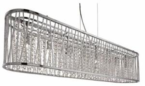 Searchlight 9448-8CC Elise 8 Light Ceiling Pendant Light In Chrome With Crystal Droplets