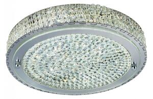 Searchlight 2713CC Vesta LED Flush Ceiling Light In Chrome With Crystal Center Decoration - Dia:300mm