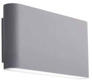 Searchlight 2562GY Outdoor Wall Light With Frosted Diffuser In Aluminium And Dark Grey