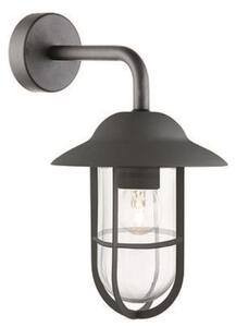 Searchlight 3291BK Well Glass 1 Light Outdoor Wall Lantern In Black