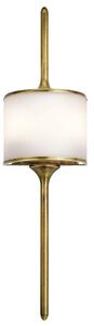 KL/MONA/L NBR Mona 2 Light Wall Light In Natural Brass - Height: 762mm