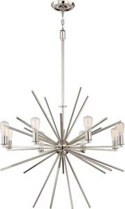 QZ/CARNEGIE8 IS Carnegie 8 Light Chandelier Ceiling Light In Imperial Silver