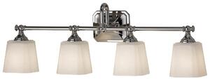 Elstead FE/CONCORD4 BATH Concord 4 Light Above Mirror Wall Light In Polished Chrome With Opal Etched Shades