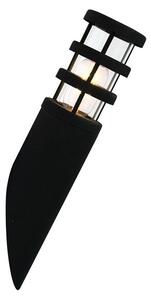 Elstead Hornbaek W2 Hornbaek 1 Light Torch Wall Lantern Light In Black