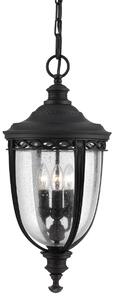 Elstead FE-EB8-L-BLK English Bridle 3 Light Large Chain Lantern Ceiling Light In Black
