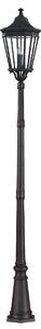FE-COTSLN5-L BK Cotswold Lane 3 Light Large Post Light In Black