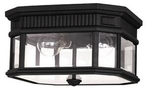 FE-COTSLN-F BK Cotswold Lane 2 Light Flush Ceiling Mount Light In Black