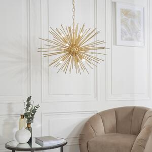 Endon 70575 Orta Nine Light Ceiling Pendant Light In Brushed Gold Effect