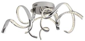 Searchlight 9233-3CC Twirls Three Light Semi Flush Ceiling Light In Chrome With Crystal Glass