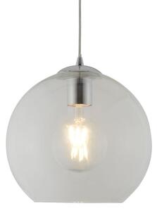 Searchlight 1621CL Balls One Light Celing Pendant In Chrome And Clear Glass - Width: 250mm