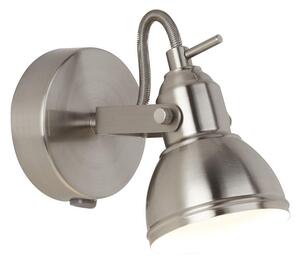 Searchlight 1541SS Focus One Light Wall Spotlight In Satin Silver