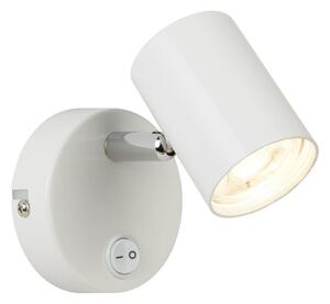 Searchlight 3171WH Rollo 1 Light LED Wall Spotlight In White And Chrome