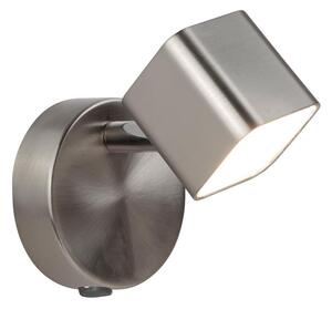 Searchlight 4231SS Quad One Light Wall Spotlight In Satin Silver And Glass