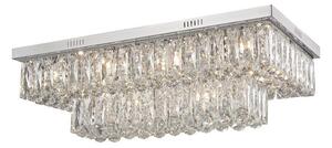Impex CFH1708/12/CH Lilou Twelve Light Flush Convertible Ceiling Light In Chrome