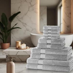 10 Piece 700 GSM Royal Egyptian Towel Bale Sets - 4 Face Cloths, 2 Hand Towels, 2 Bath Towels, 2 Bath Sheets